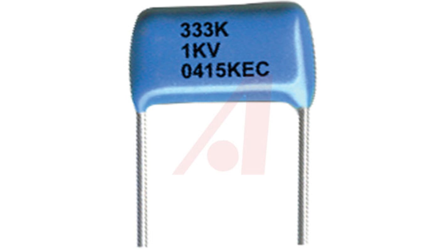 KEMET 10nF Multilayer Ceramic Capacitor MLCC, 1kV dc V, ±10% , Through Hole