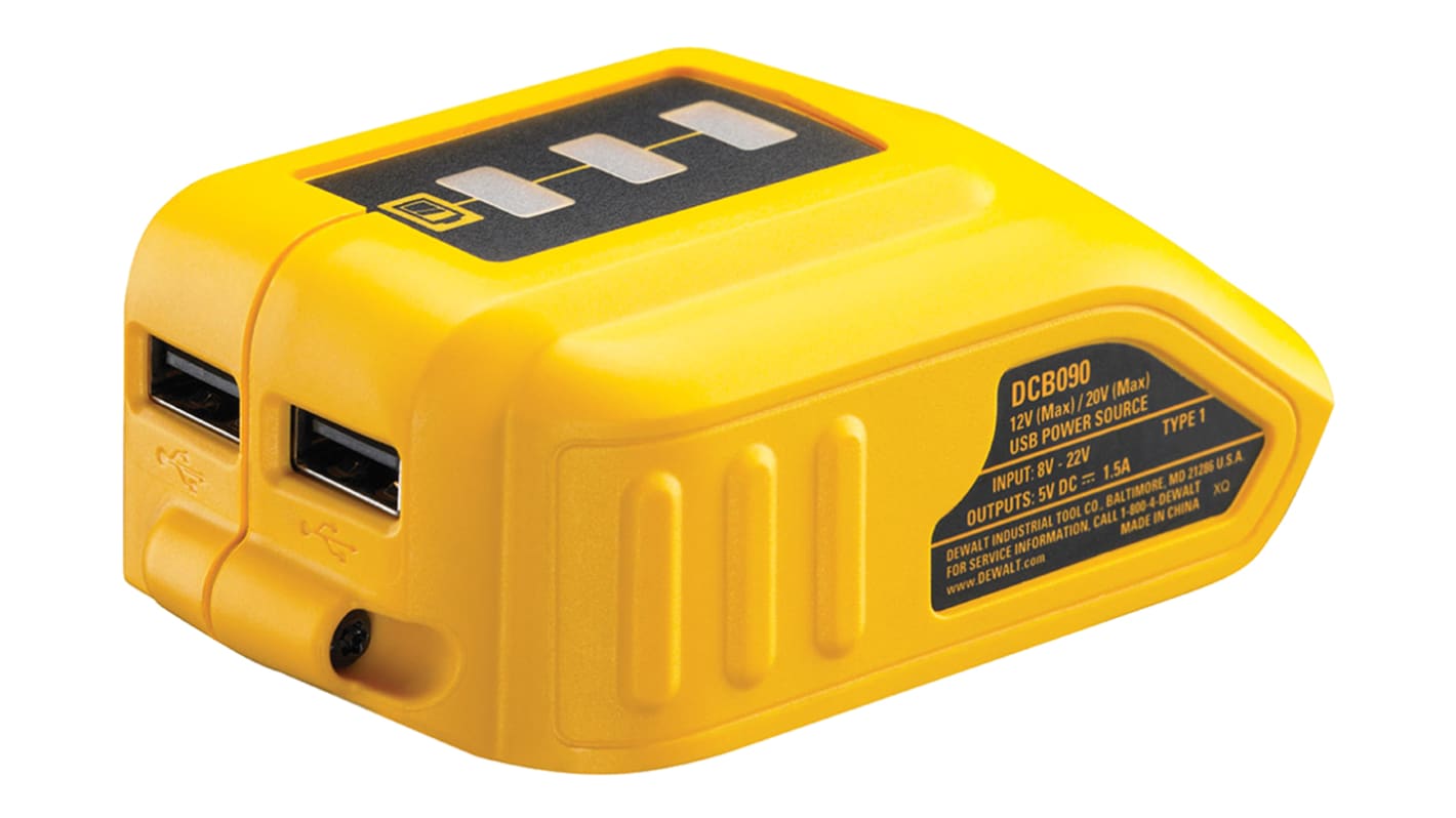 Cargador para herramienta eléctrica DeWALT DCB090 para batería Li-Ion, 10.8 V, 14.4 V, 18 V, Euroconector