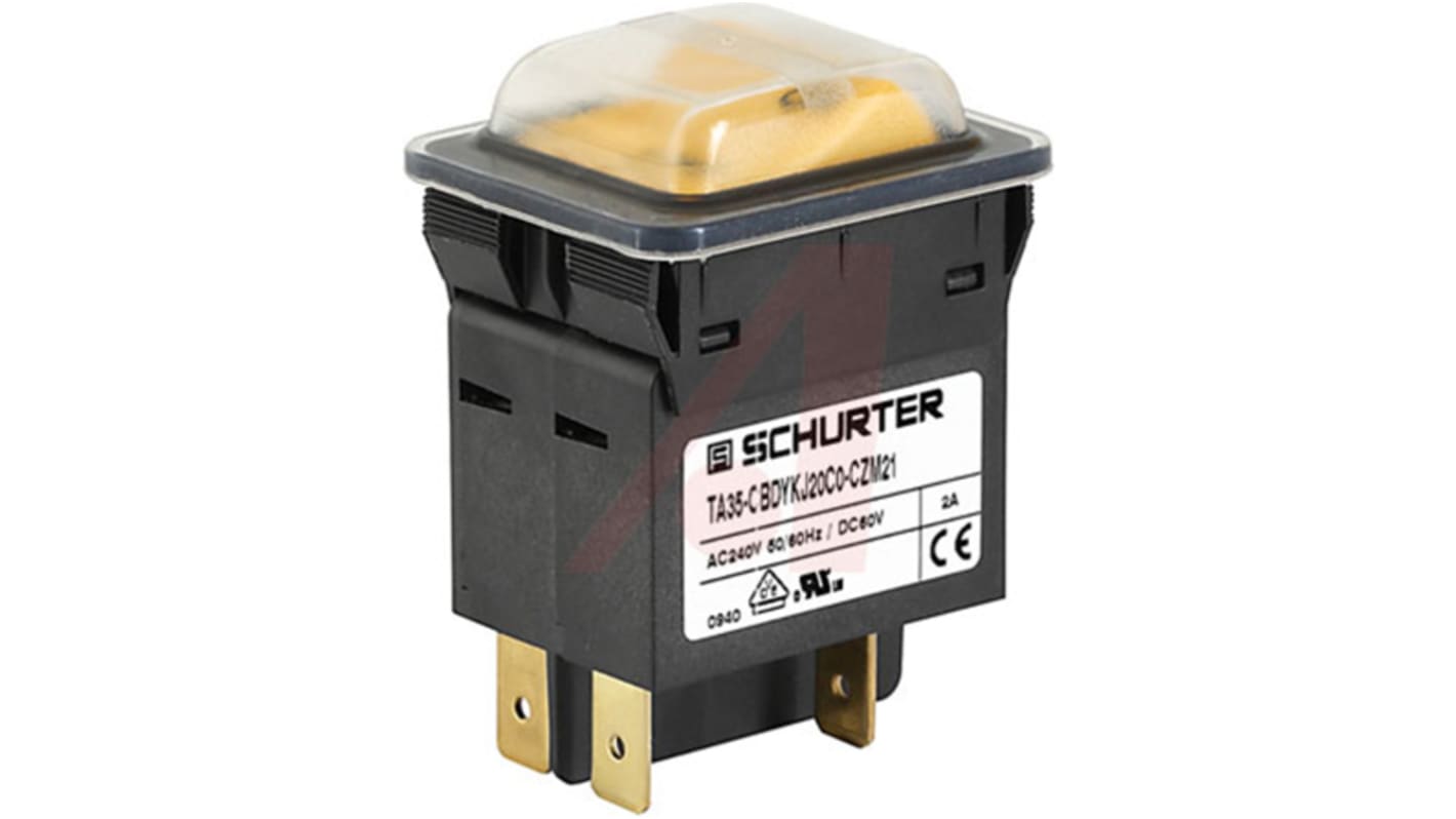 Schurter Circuit Breaker Switch - TA35 1, 2, 3 Pole
