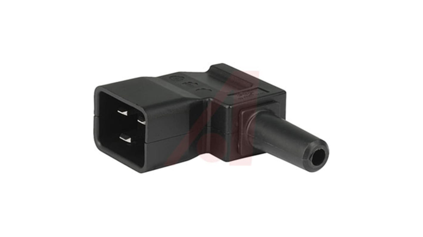 Schurter I Right Angle Cable Mount IEC Connector Male, 16A, 250 V