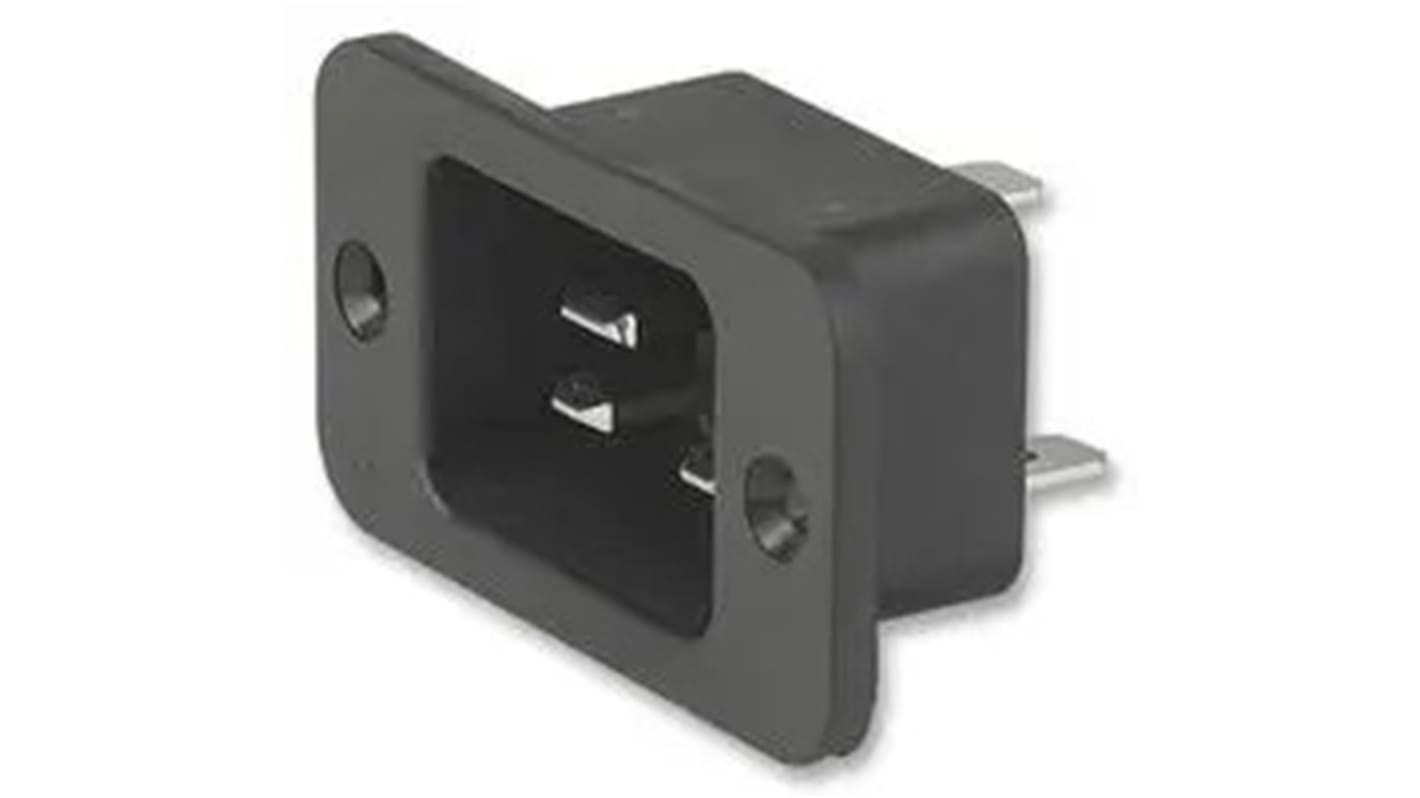 Schurter C20插头 IEC连接器, 面板安装, 250 V, 16A