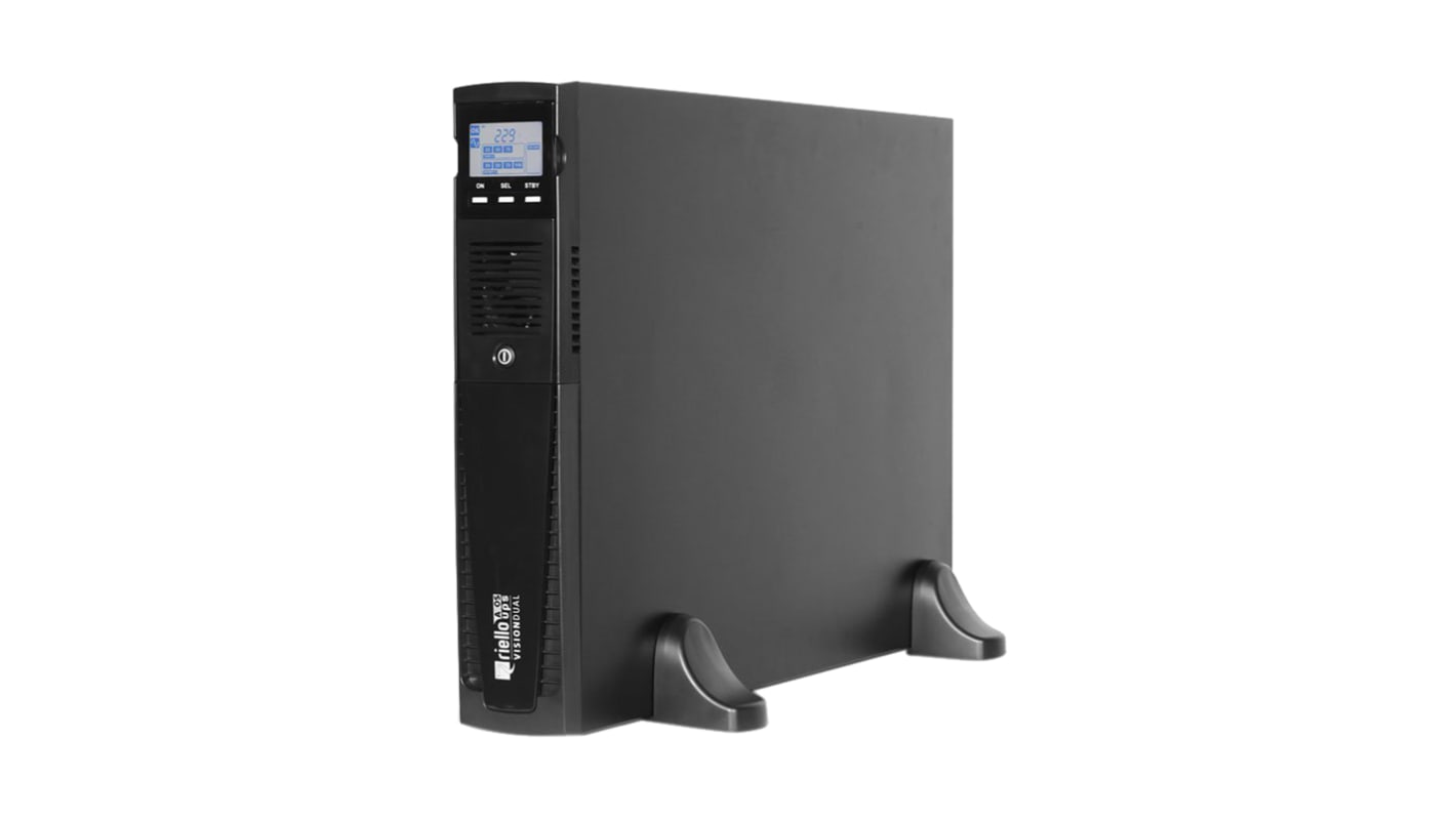 Riello 1100VA UPS电源, 900W, 220 → 240V 交流输出, 220 → 240V 交流输入, 机架, 自立式安装, Vision Dual