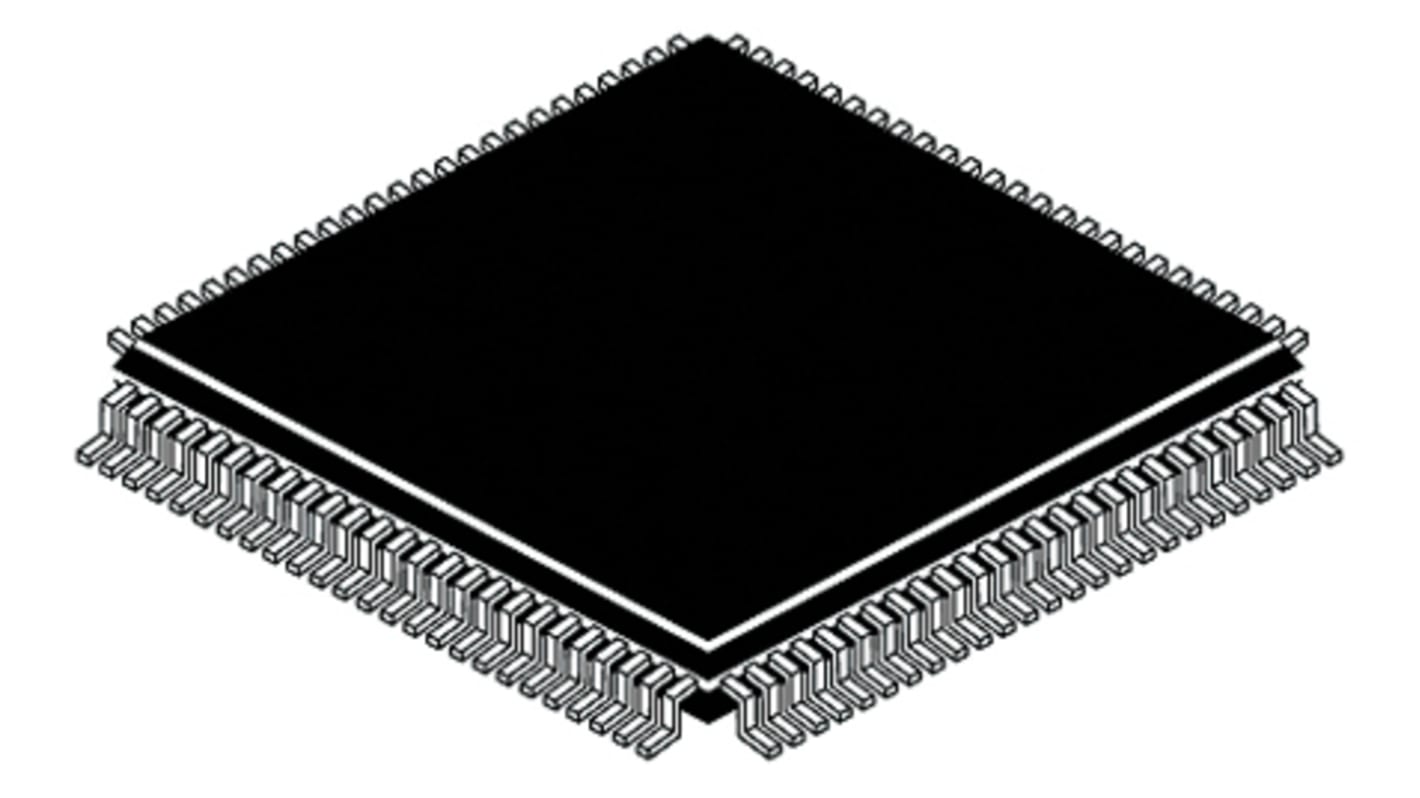 Microchip PIC32MX550F256L-I/PT, 32bit M4K, MIPS32 Microcontroller, PIC32MX, 40MHz, 256 kB Flash, 100-Pin TQFP