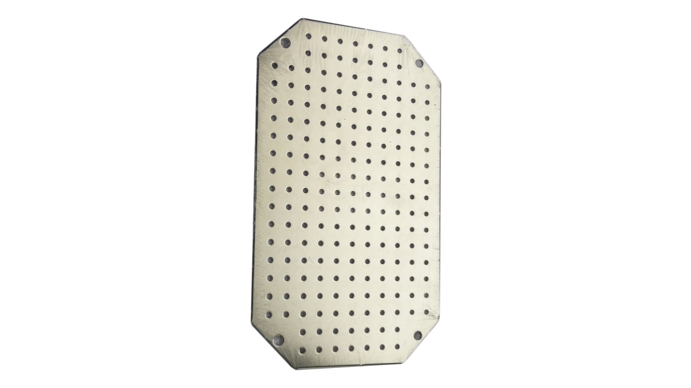 Fibox Galvanised Steel Perforated Mounting Plate, 1.5mm H, 270mm W, 350mm L for Use with ARCA 4030