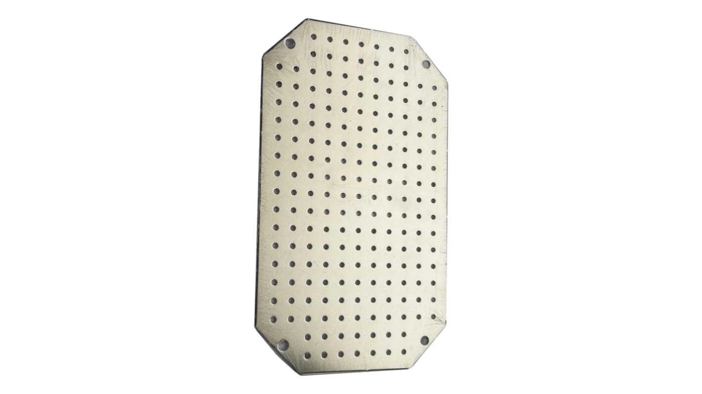 Fibox Galvanised Steel Perforated Mounting Plate, 1.5mm H, 550mm W, 750mm L for Use with ARCA 6080, ARCA 8060