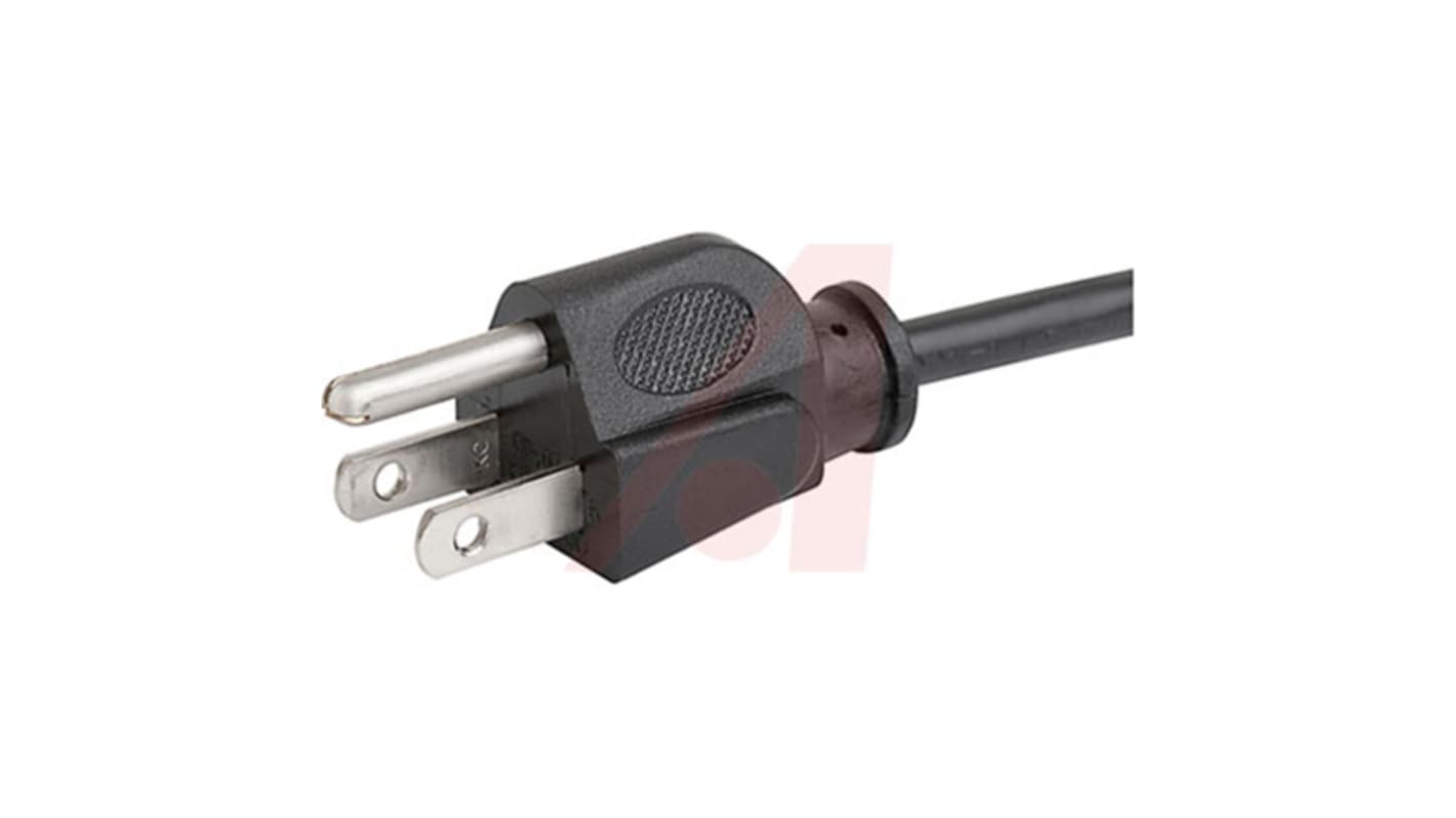 Cable de alimentación Schurter Negro de 2.5m, con. A IEC C13, hembra, con. B Conector macho tipo B para EE. UU., macho,