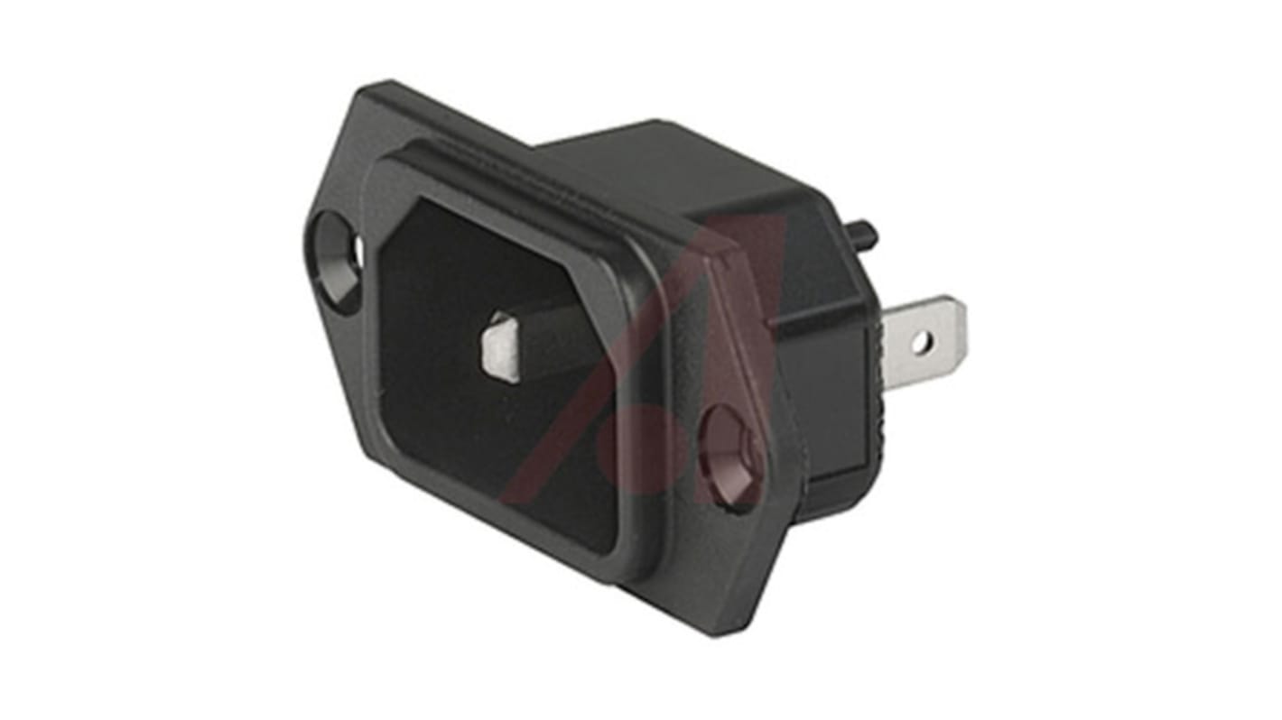 Schurter C18 Panel Mount IEC Connector Male, 10A, 250 V