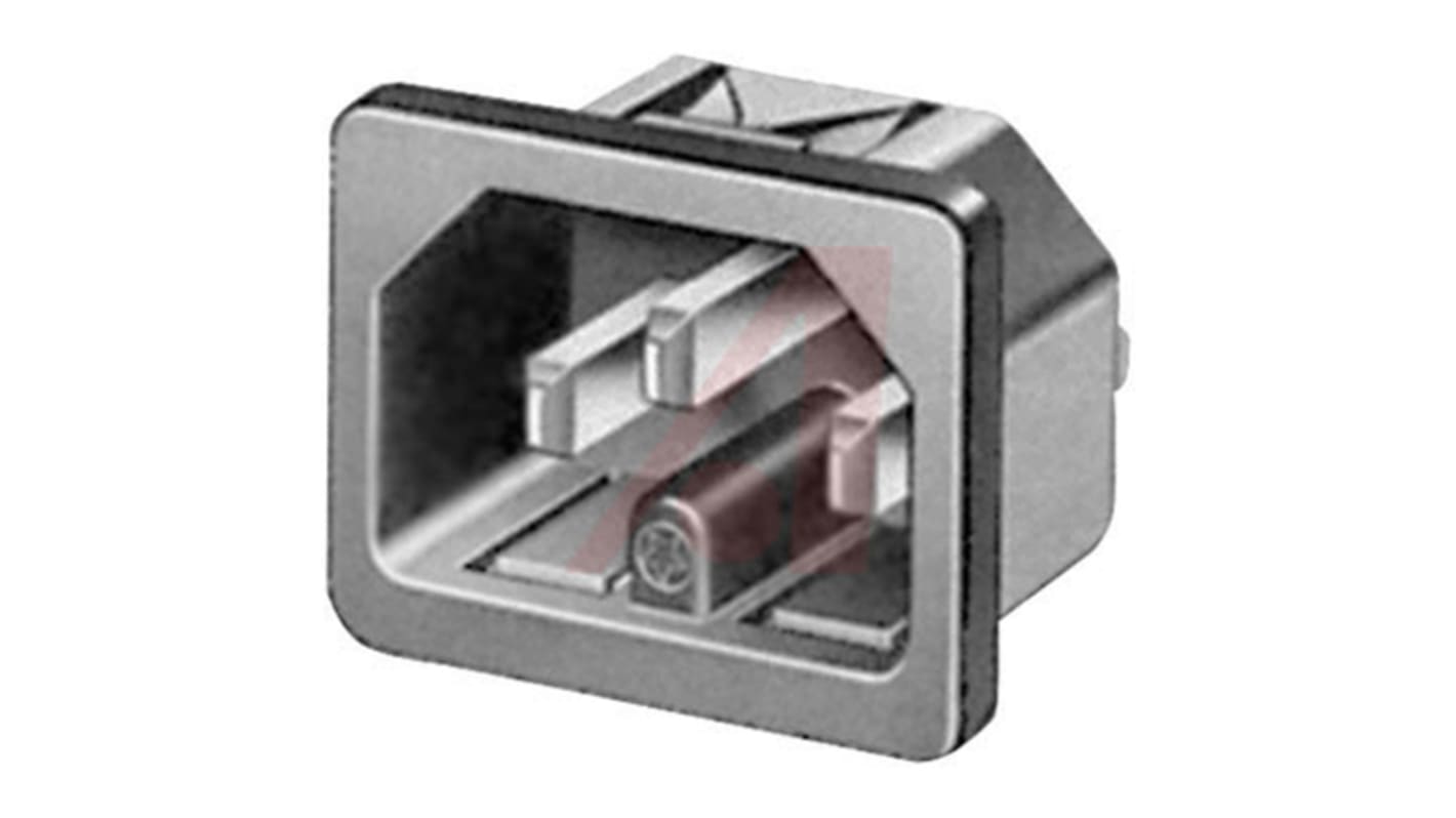 Schurter C16 Snap-In IEC Connector Male, 10A, 250 V