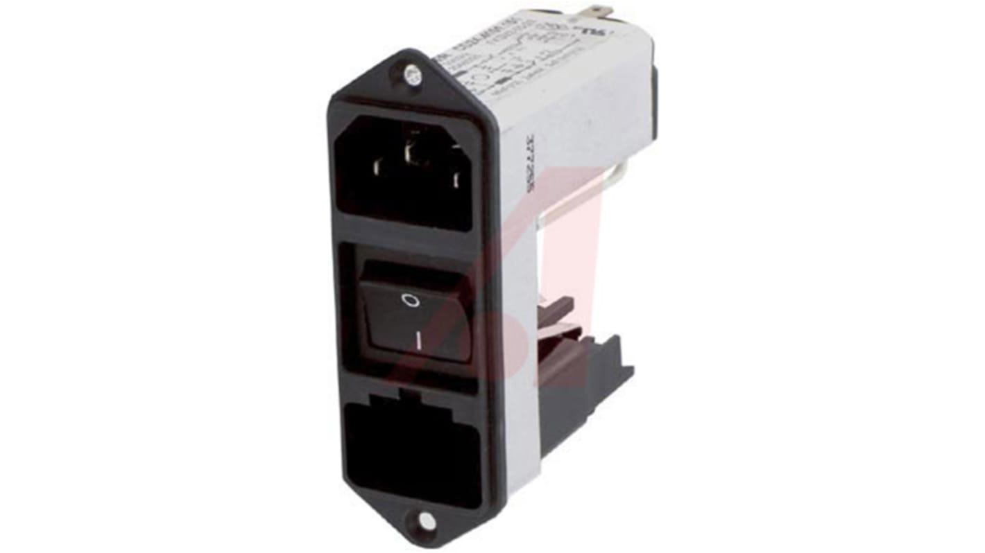 Schurter C14 Screw Mount IEC Connector Male, 2A, 125 V, 250 V, Fuse Size 5 x 20 mm, 6.3 x 32 mm