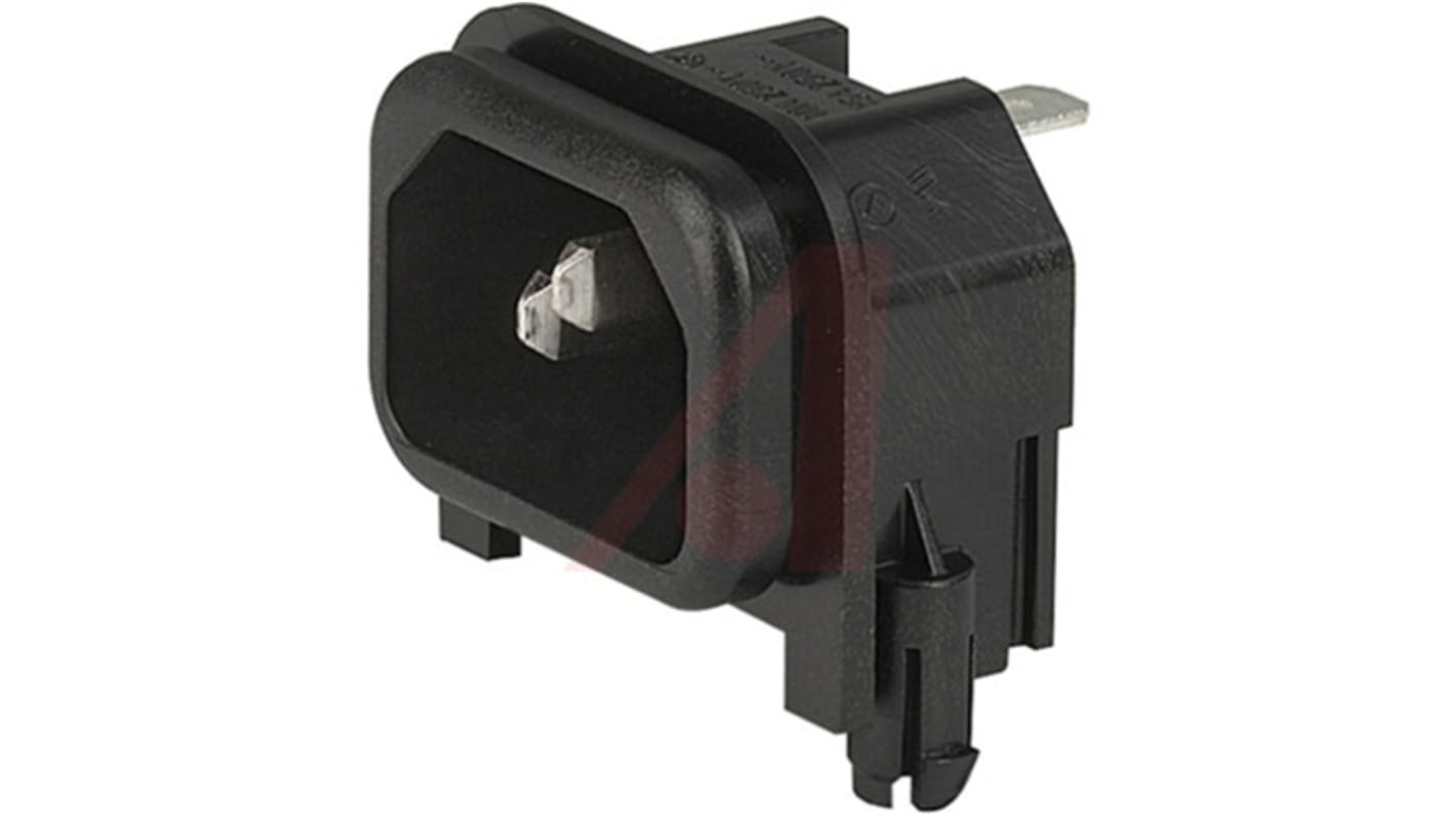 Schurter C14, C18 Panel Mount IEC Connector Male, 10A, 250 V
