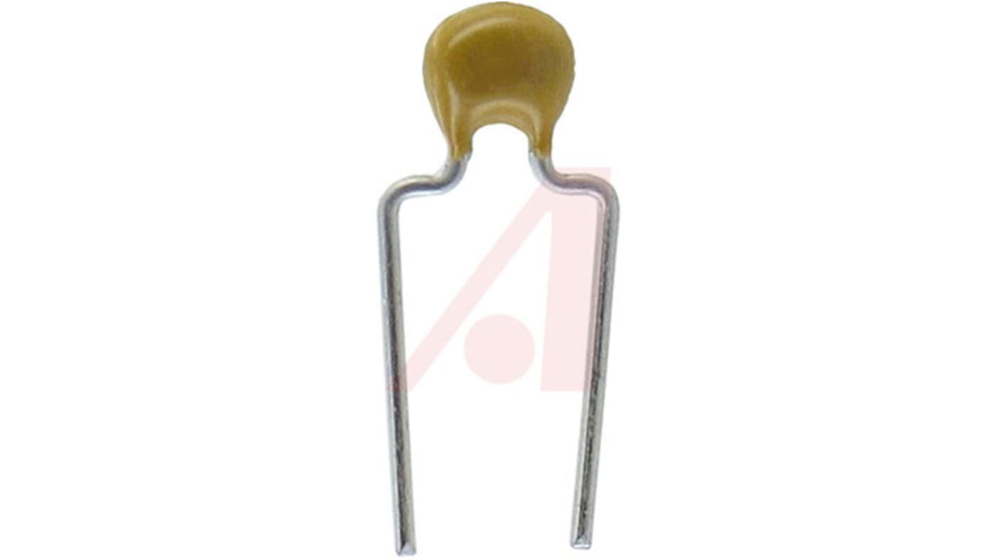 KEMET 10nF Multilayer Ceramic Capacitor MLCC, 100V dc V, ±20% , Through Hole