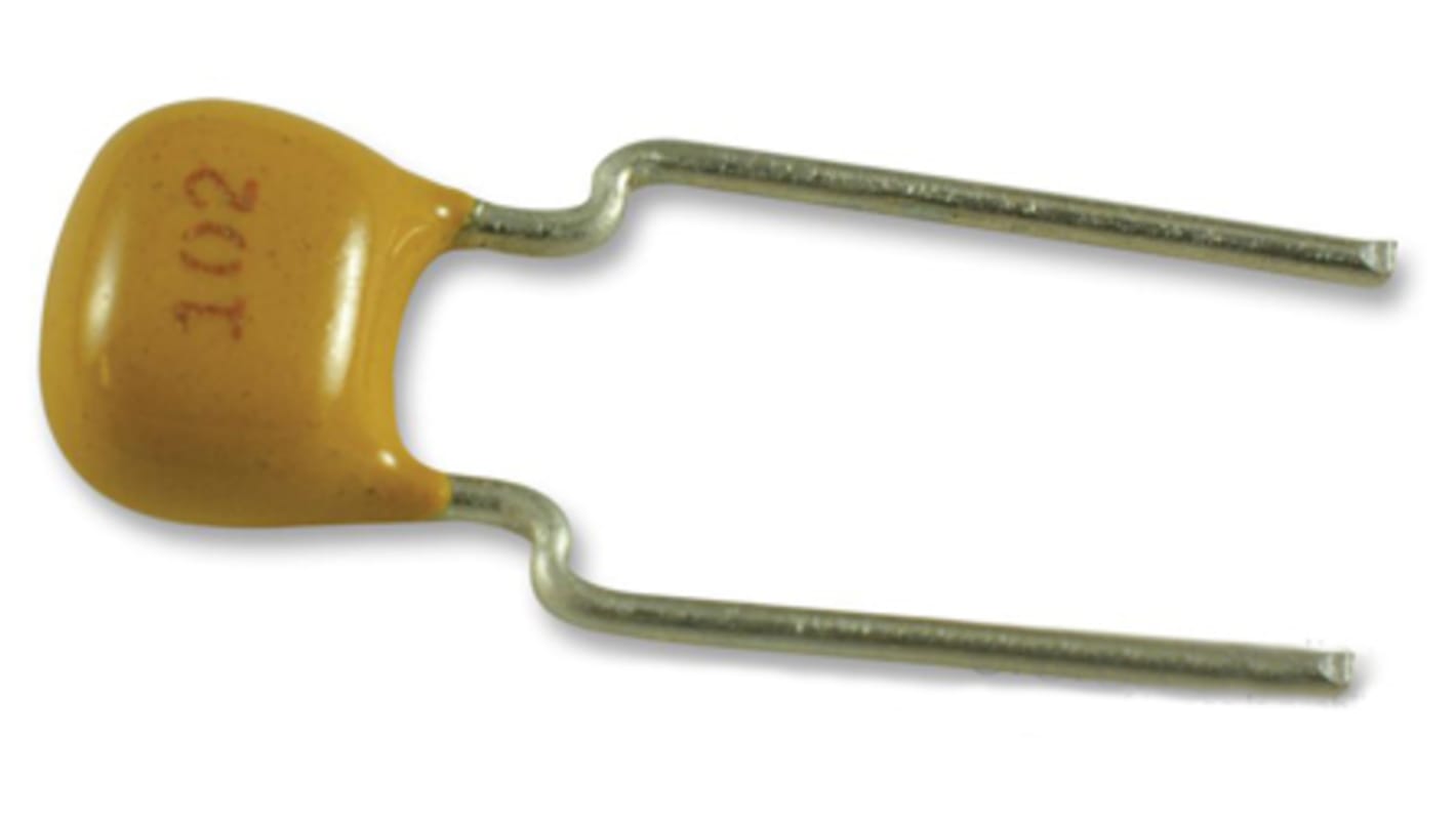 KEMET 470nF Multilayer Ceramic Capacitor MLCC, 100V dc V, ±10% , Through Hole