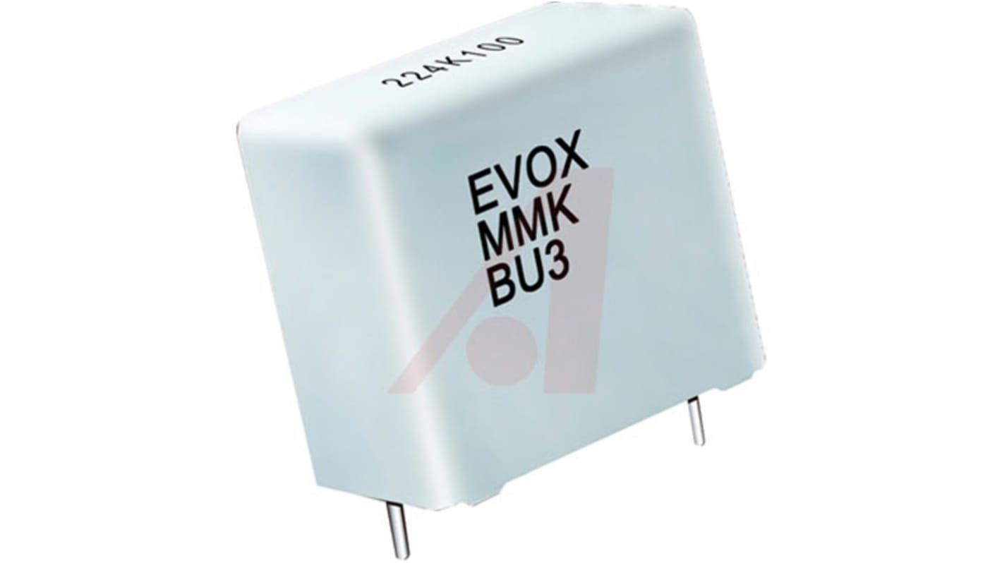 KEMET MMK Metallised Polyester Film Capacitor, 40 V ac, 63 V dc, ±10%, 4.7nF, Through Hole