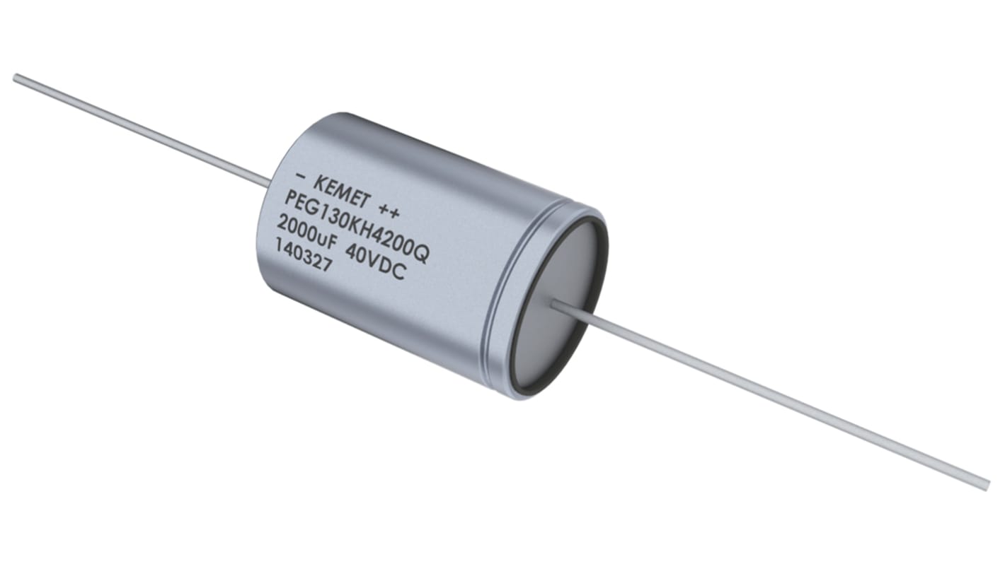 Kemet 900μF Aluminium Electrolytic Capacitor 63V dc, Through Hole - PEG130MH3900QL1