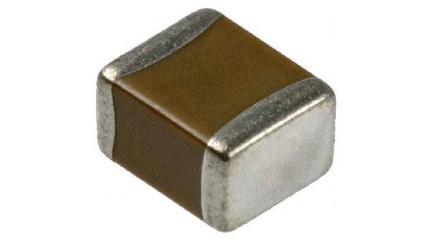 KEMET 10nF Multilayer Ceramic Capacitor MLCC, 50V dc V, ±5% , SMD