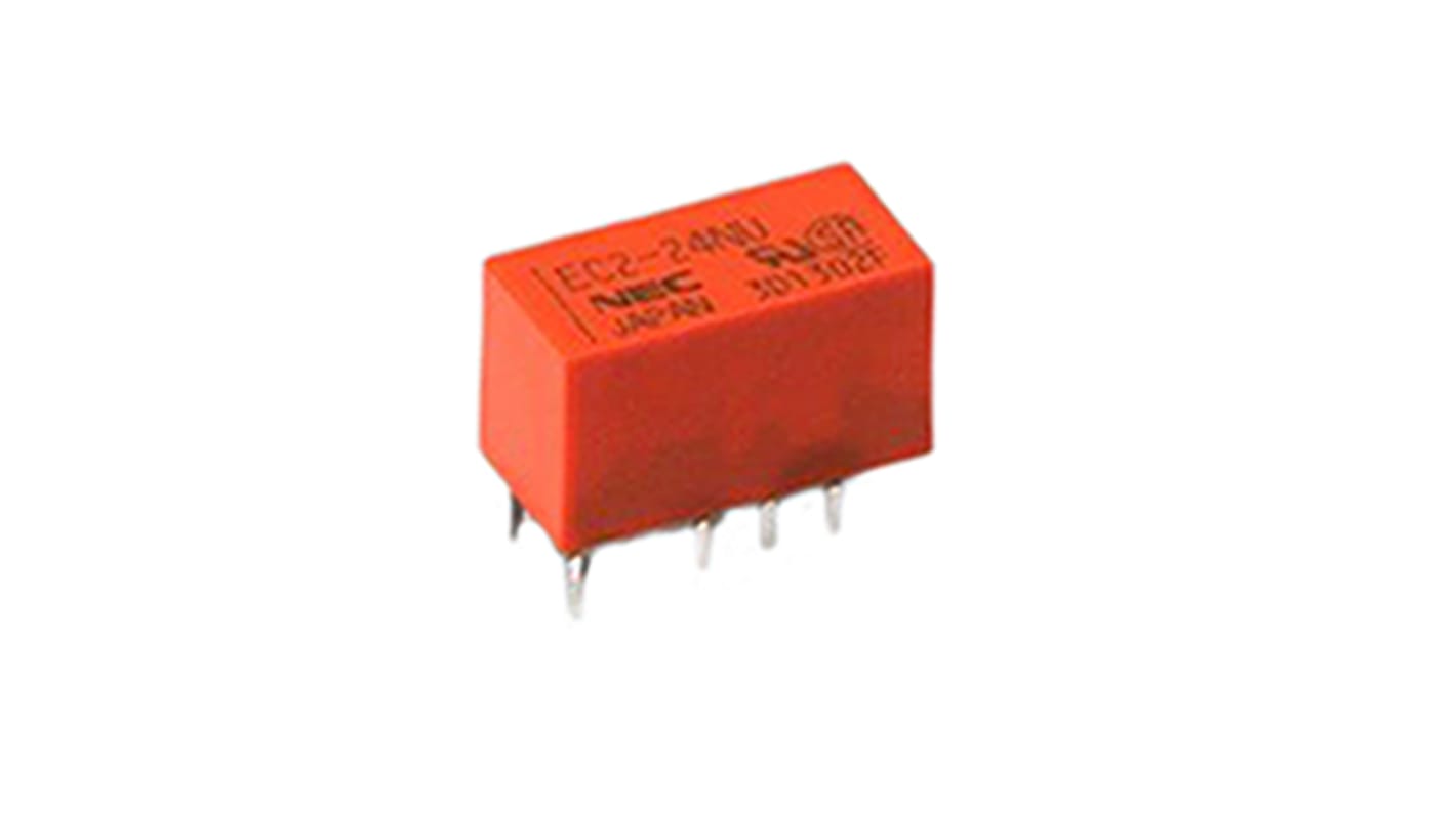 KEMET PCB Mount Signal Relay, 24V dc Coil, 2A Switching Current, DPDT