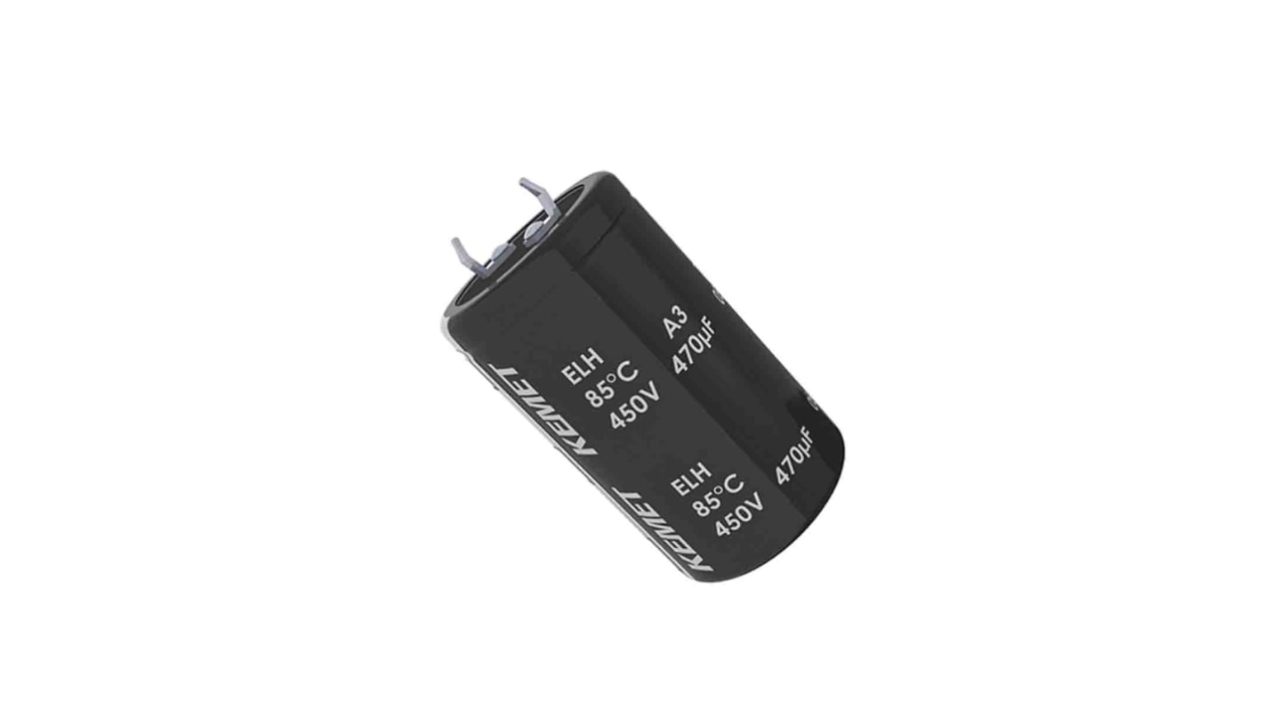 Kemet 100μF Electrolytic Capacitor 400V dc, Snap-In - ELH107M400AR1AA