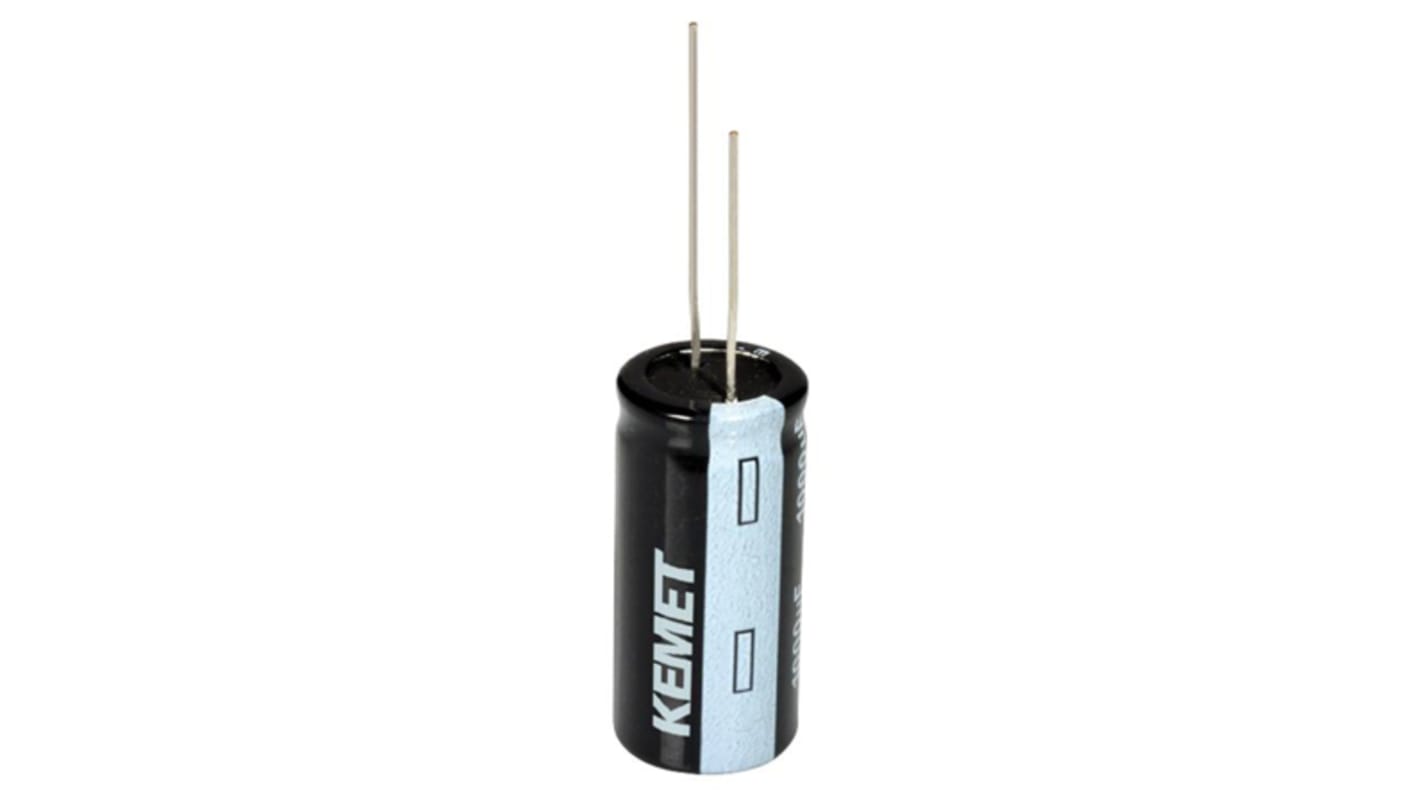 KEMET 1000μF Electrolytic Capacitor 16V dc, Through Hole - ESK108M016AH2AA