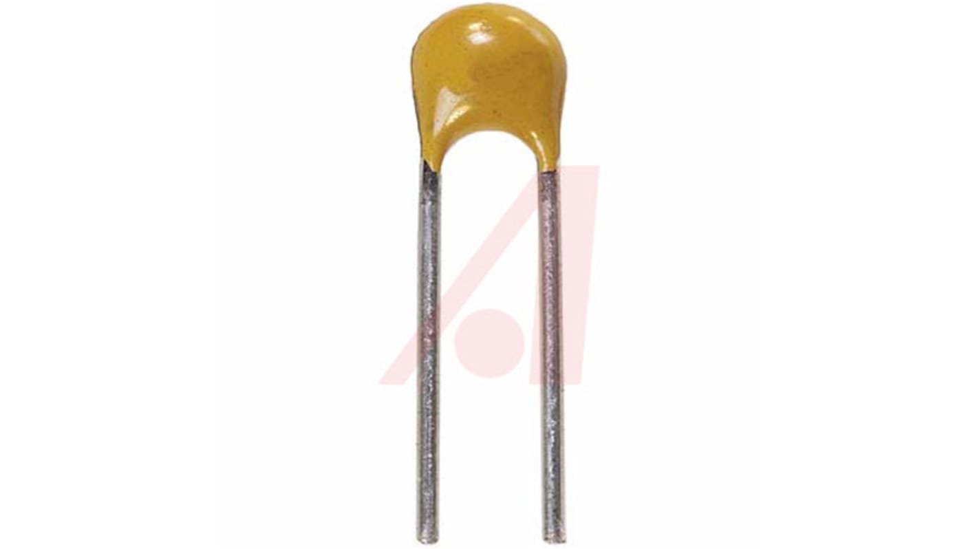 KEMET 220pF Multilayer Ceramic Capacitor MLCC, 200V dc V, ±10% , Through Hole