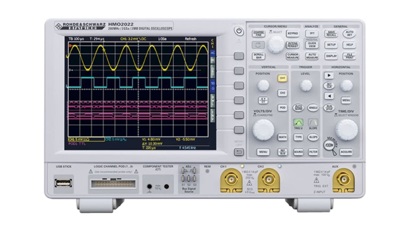 Rohde & Schwarz HMO2022, HMO2022 Digital Oscilloscope, 200MHz, 2 Analogue. Ch.