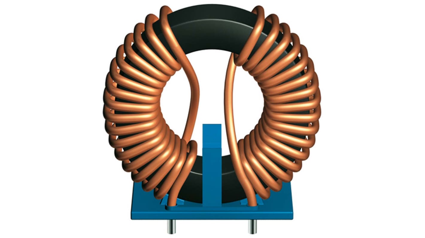 EPCOS 2.2 mH ±30% Ferrite Power Line Choke, Max SRF:10kHz, 16A Idc, 7.1mΩ Rdc 250 V ac, B82726S