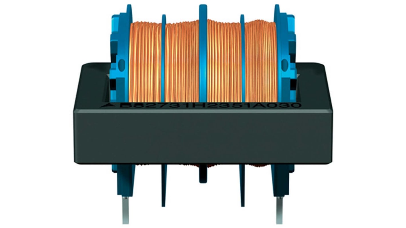 EPCOS 3.3 mH -30 → +50% Ferrite Common Mode Choke, Max SRF:10kHz, 1.8A Idc, 140mΩ Rdc, B82731H