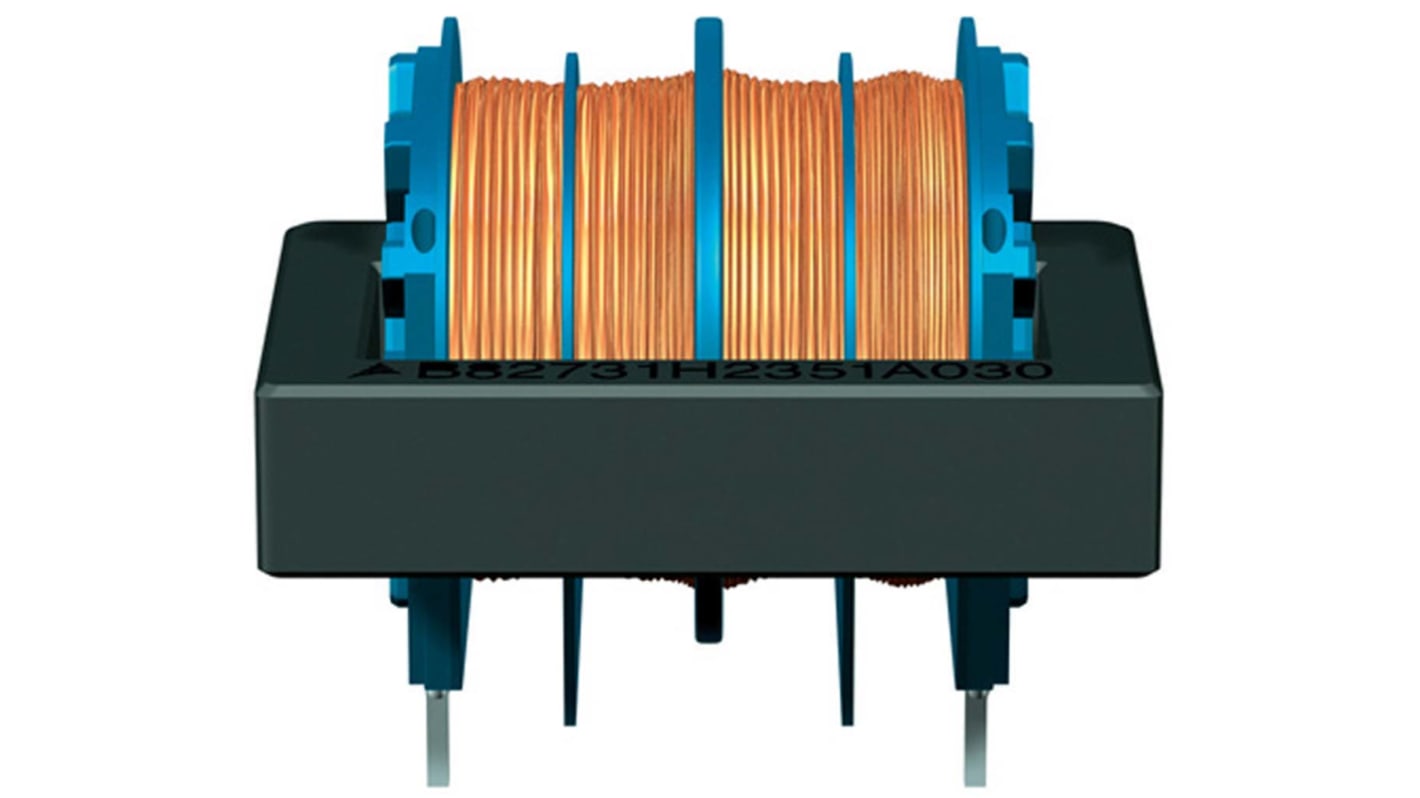 EPCOS 39 mH -30 → +50% Ferrite Common Mode Choke, Max SRF:10kHz, 600mA Idc, 1.5Ω Rdc, B82731H