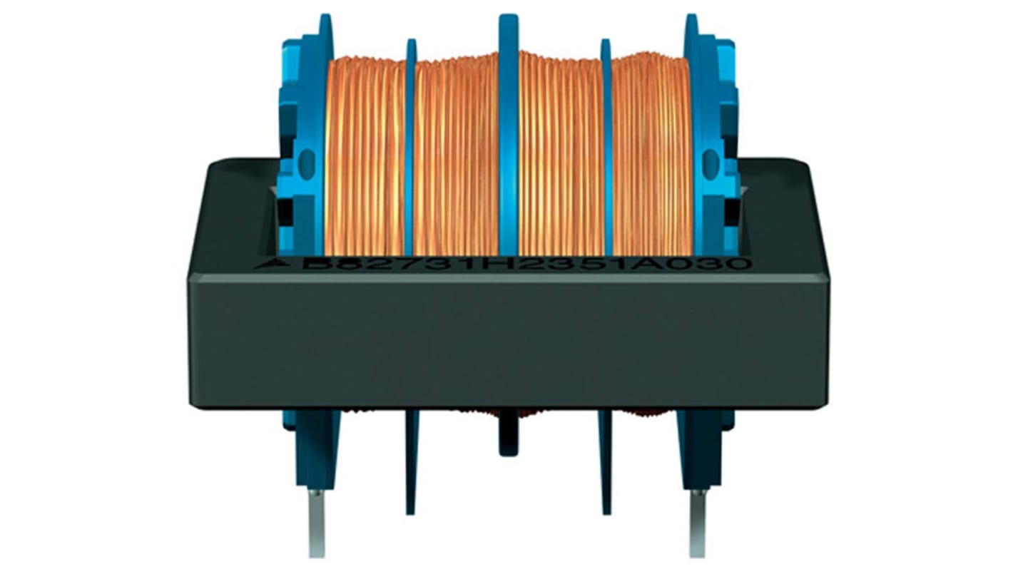 EPCOS 27 mH -30 → +50% Ferrite Power Line Choke, Max SRF:10kHz, 700mA Idc, 1Ω Rdc 250 V ac, B82731H