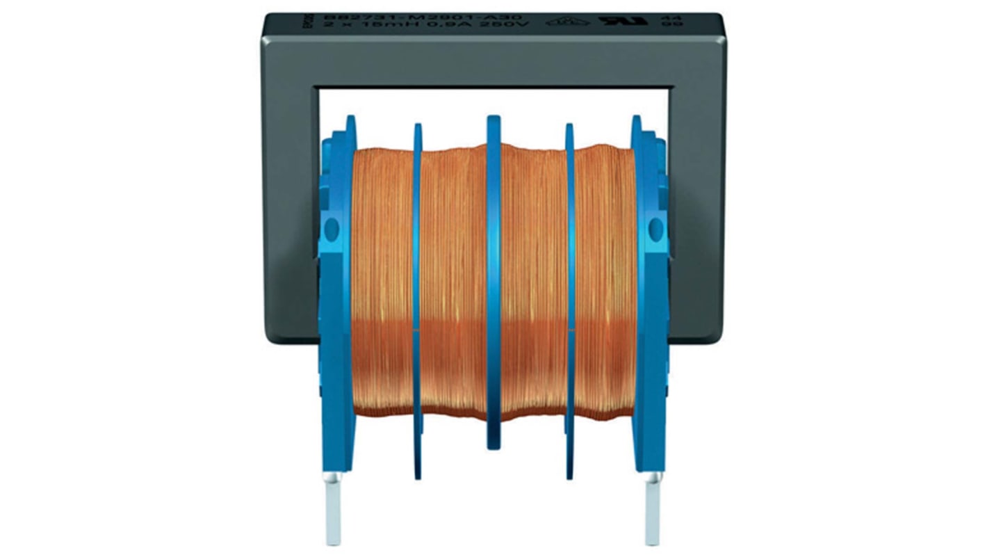 Inductance de ligne de puissance, 100 mH, 350mA, 4.5Ω, -30 → +50%, Séries B82731M