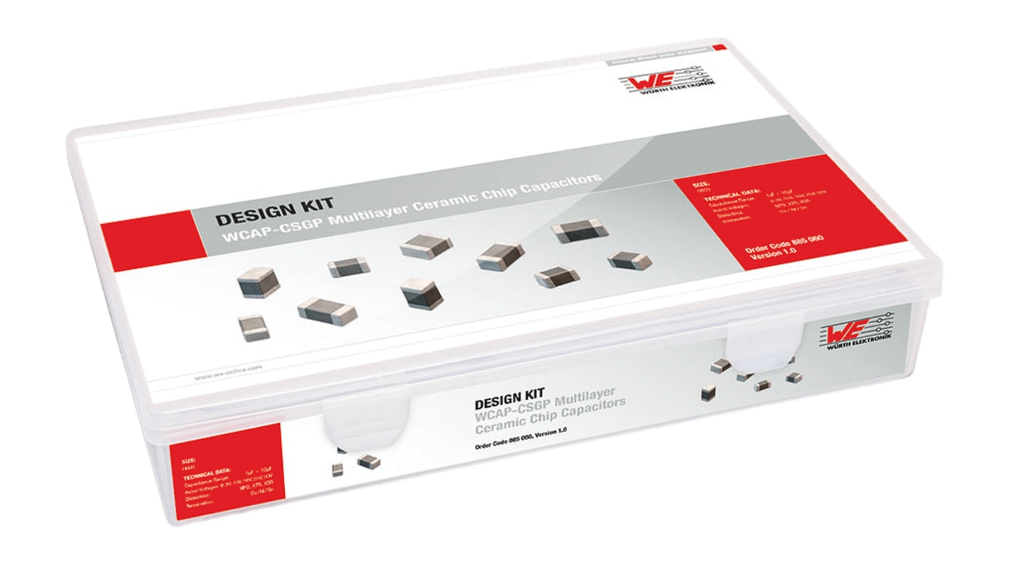 Wurth Elektronik, Surface Mount X5R, X7R Capacitor Kit 3600 pieces