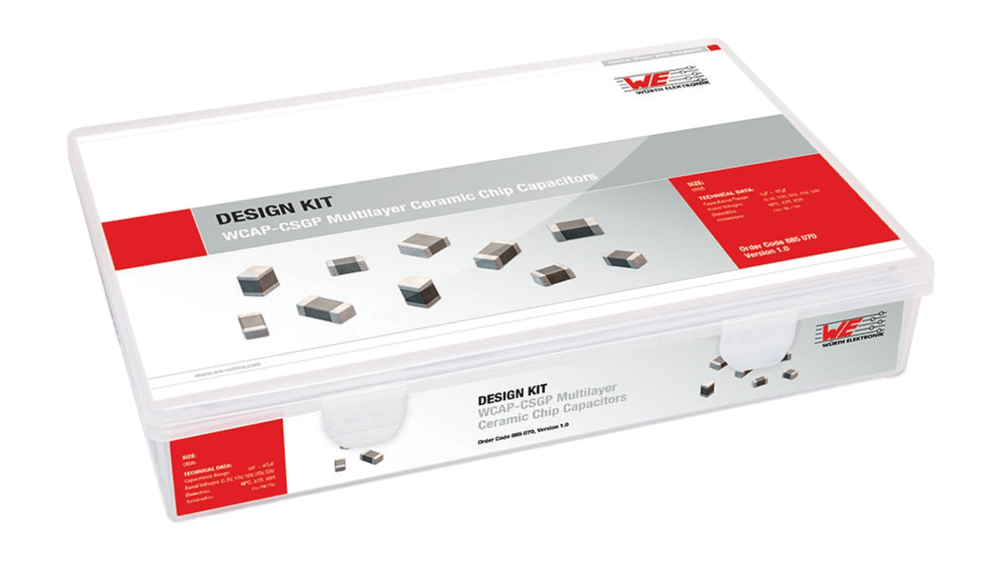 Wurth Elektronik, Surface Mount X5R, X7R Capacitor Kit 2160 pieces