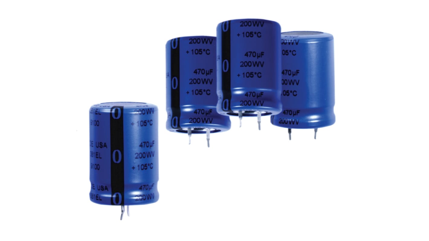 Cornell-Dubilier 2200μF Electrolytic Capacitor 63V dc, Through Hole - SLPX222M063A3P3