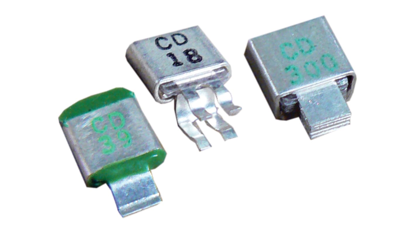 Cornell-Dubilier 10pF Mica Capacitor 300V dc ±5% Tolerance, CD5