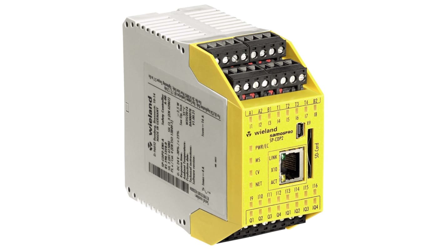 Wieland 安全控制器, 16.8 → 30 V 直流, 24个I/O, 螺钉接端 SIL 3,IP20, SP-COP系列