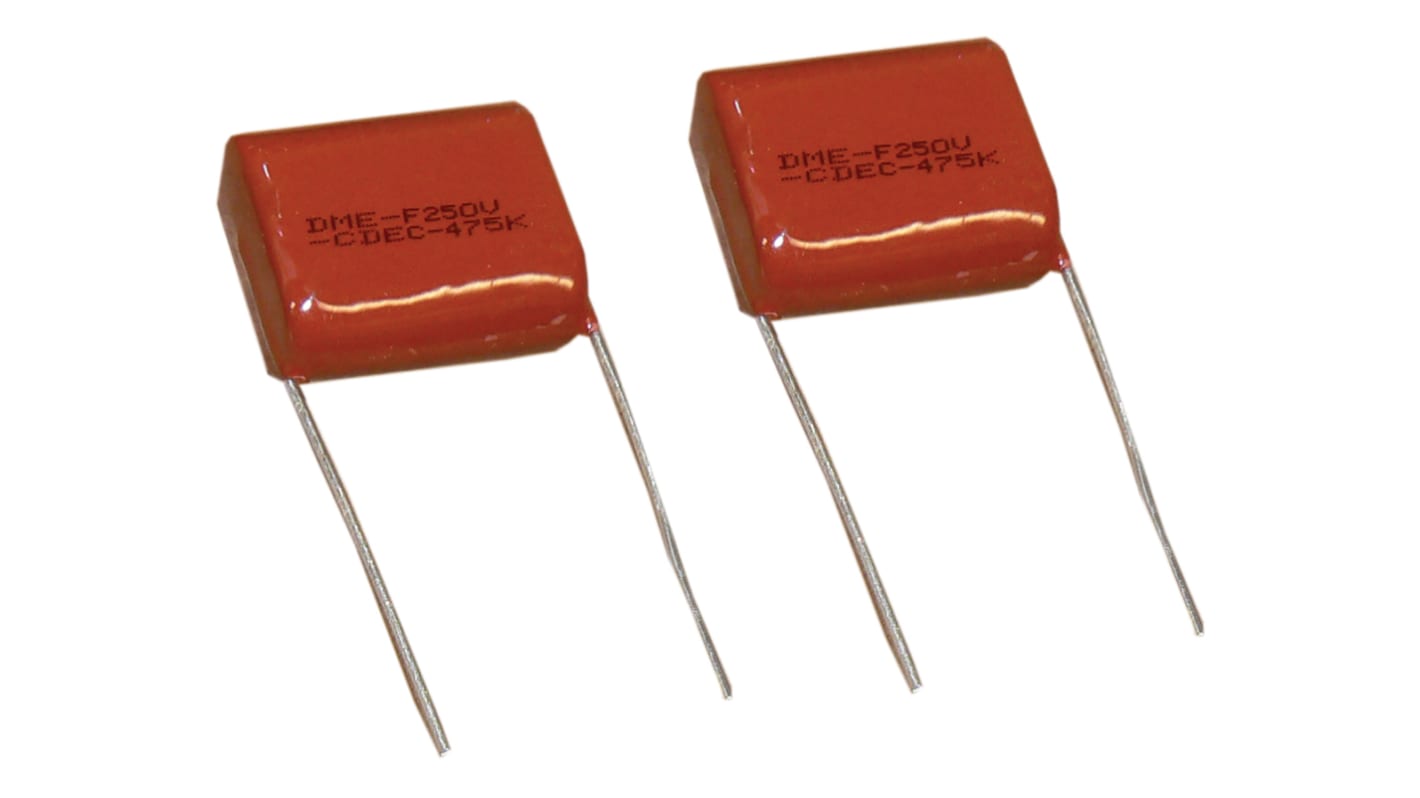 Cornell-Dubilier DME Polyester Film Capacitor, 250V dc, ±10%, 470nF