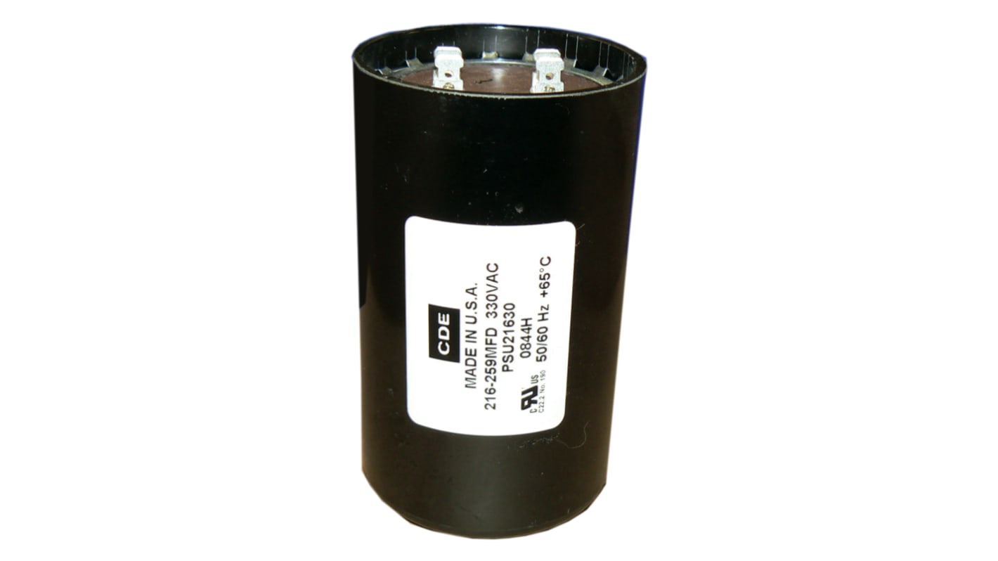 Cornell-Dubilier 30 → 36μF Electrolytic Capacitor 110 V ac, 125 V ac, Snap-In - PSU3015