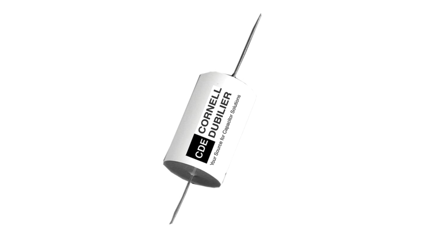 Cornell-Dubilier 940C Polypropylene Film Capacitor, 1.6 kV dc, 500 V ac, ±10%, 1.5μF, Through Hole