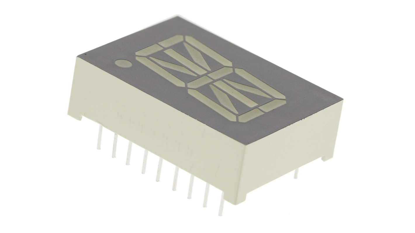 PSA08-11CGKWA Kingbright 16-Segment LED Display, CA Green 25 mcd RH DP 20.3mm