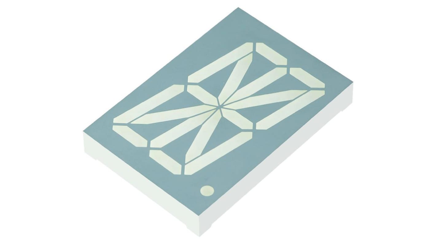 PSC23-11CGKWA Kingbright 16-Segment LED Display, CC Green 39 mcd RH DP 57mm