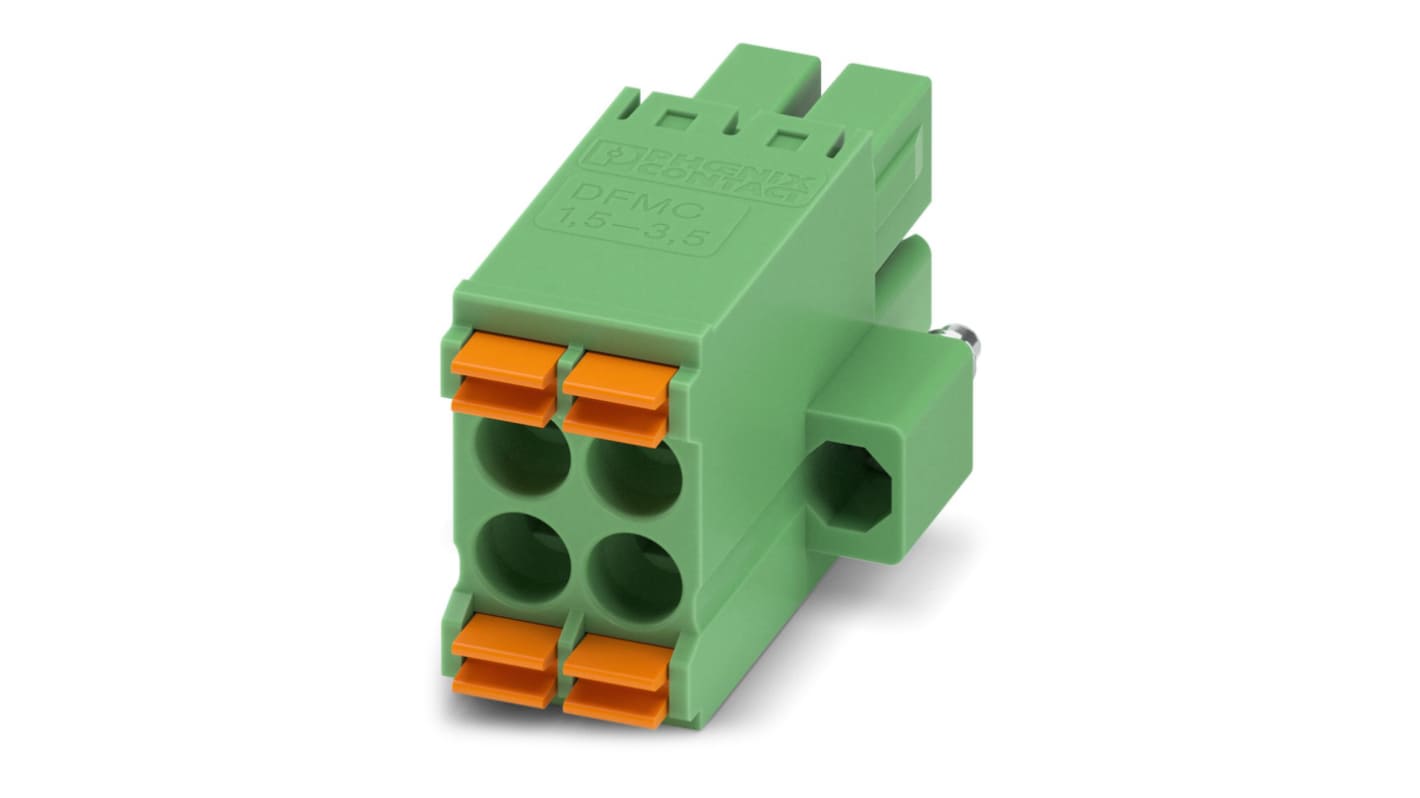 Morsettiera collegabile Phoenix Contact Femmina a 4 vie, 2 file, passo 3.5mm, Montaggio su cavo