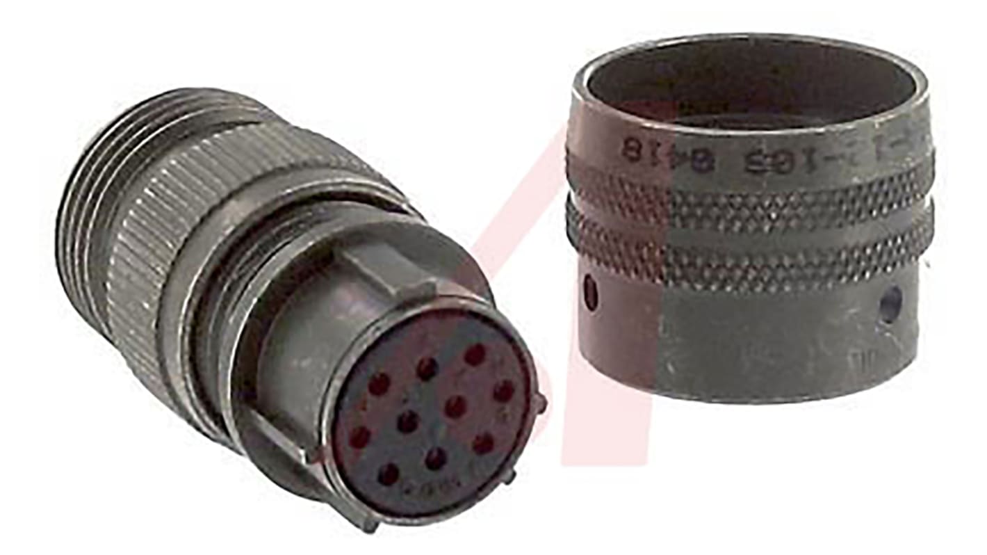 Amphenol Socapex, PT, Copper Alloy 10 Way Cable Mount MIL Spec Circular Connector PlugGreen, Socket Contacts,Shell Size