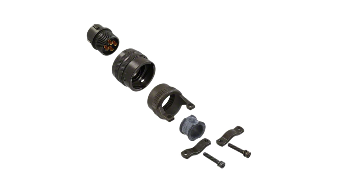 Amphenol Socapex, PT, Copper Alloy 4 Way Cable Mount MIL Spec Circular Connector PlugGreen, Socket Contacts,Shell Size