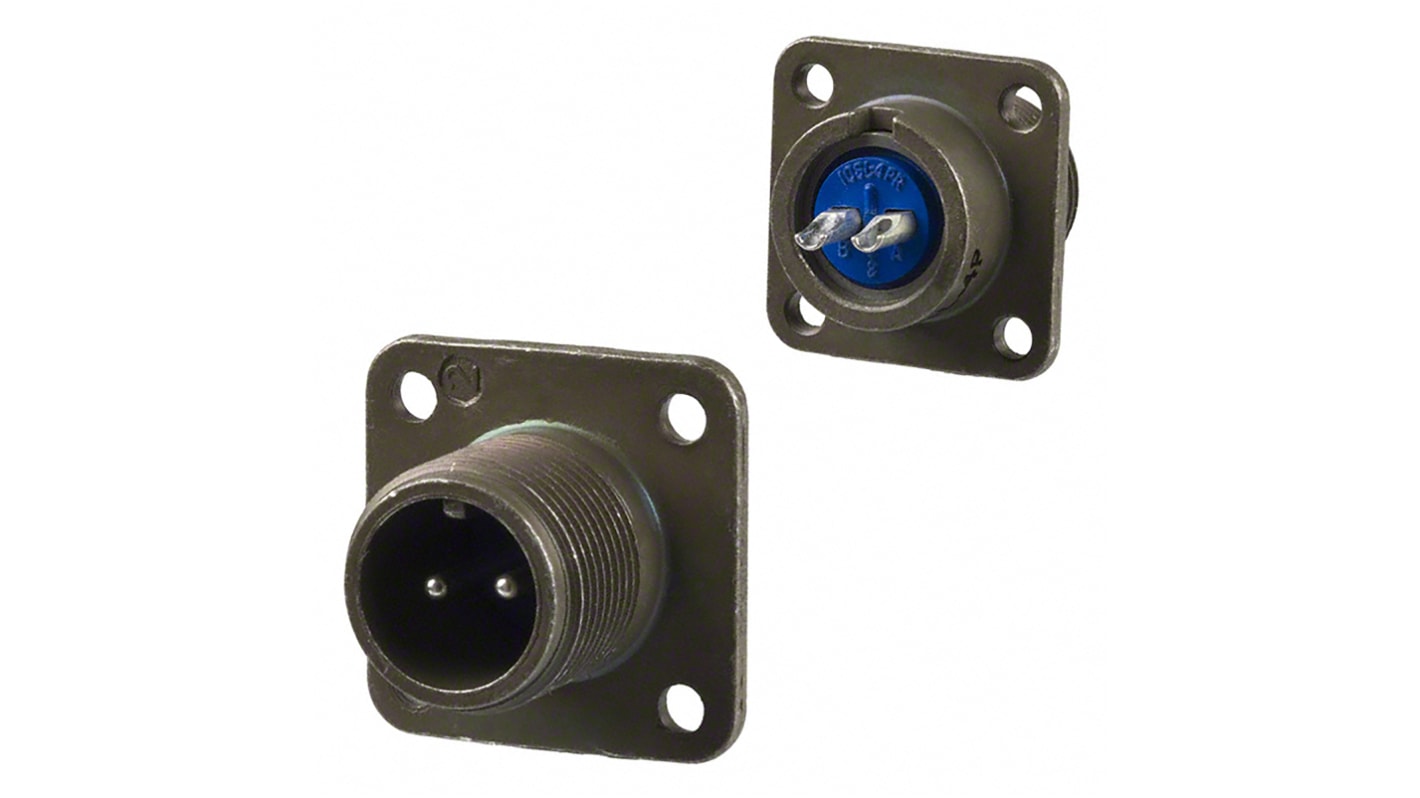 Amphenol Socapex, PT, Copper Alloy 15 Way Cable Mount MIL Spec Circular Connector PlugGreen, Pin Contacts,Shell Size