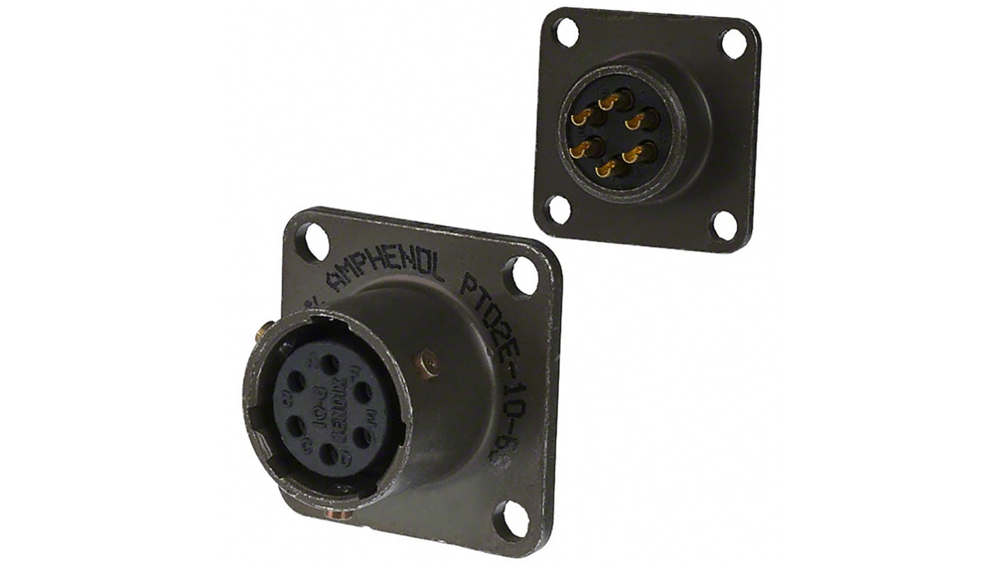 Amphenol Socapex, PT, Copper Alloy 8 Way Cable Mount MIL Spec Circular Connector PlugGreen, Socket Contacts,Shell Size