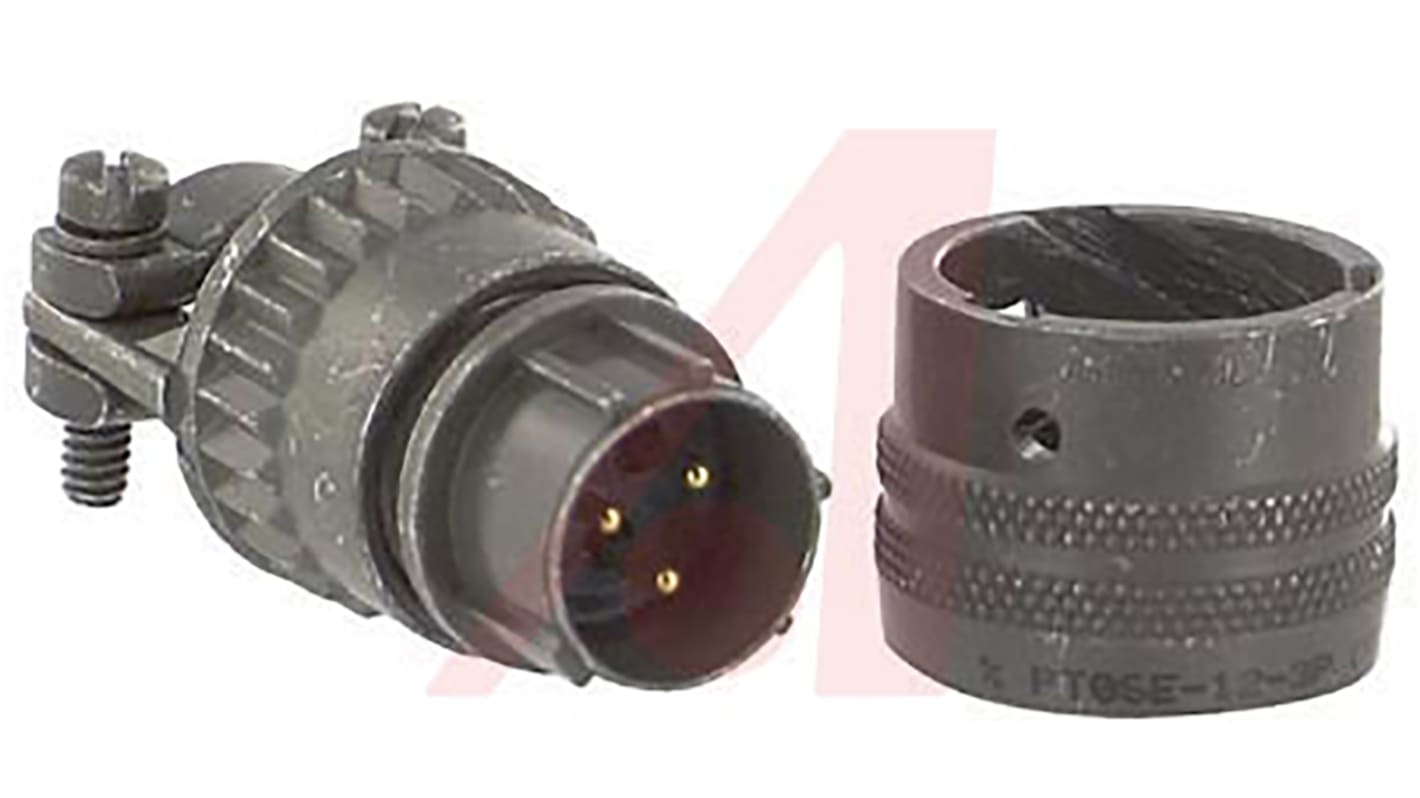 Amphenol Socapex, PT  MIL-Rundsteckverbinder, Stecker, 3-polig, 1 kV ac, Kabelmontage, Gehäuse 12, MIL-DTL-26482