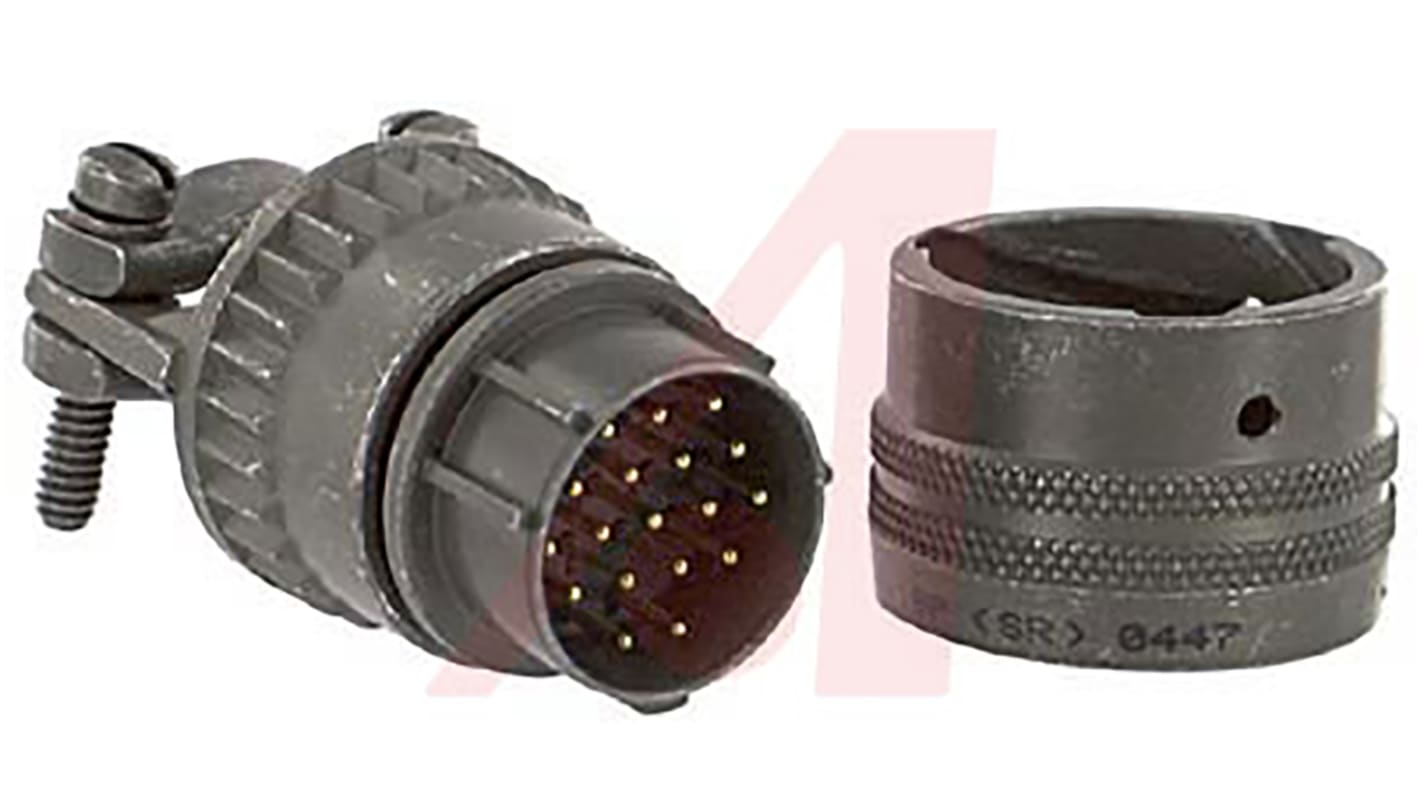 Amphenol Socapex, PT, Copper Alloy 18 Way Cable Mount MIL Spec Circular Connector PlugGreen, Pin Contacts,Shell Size
