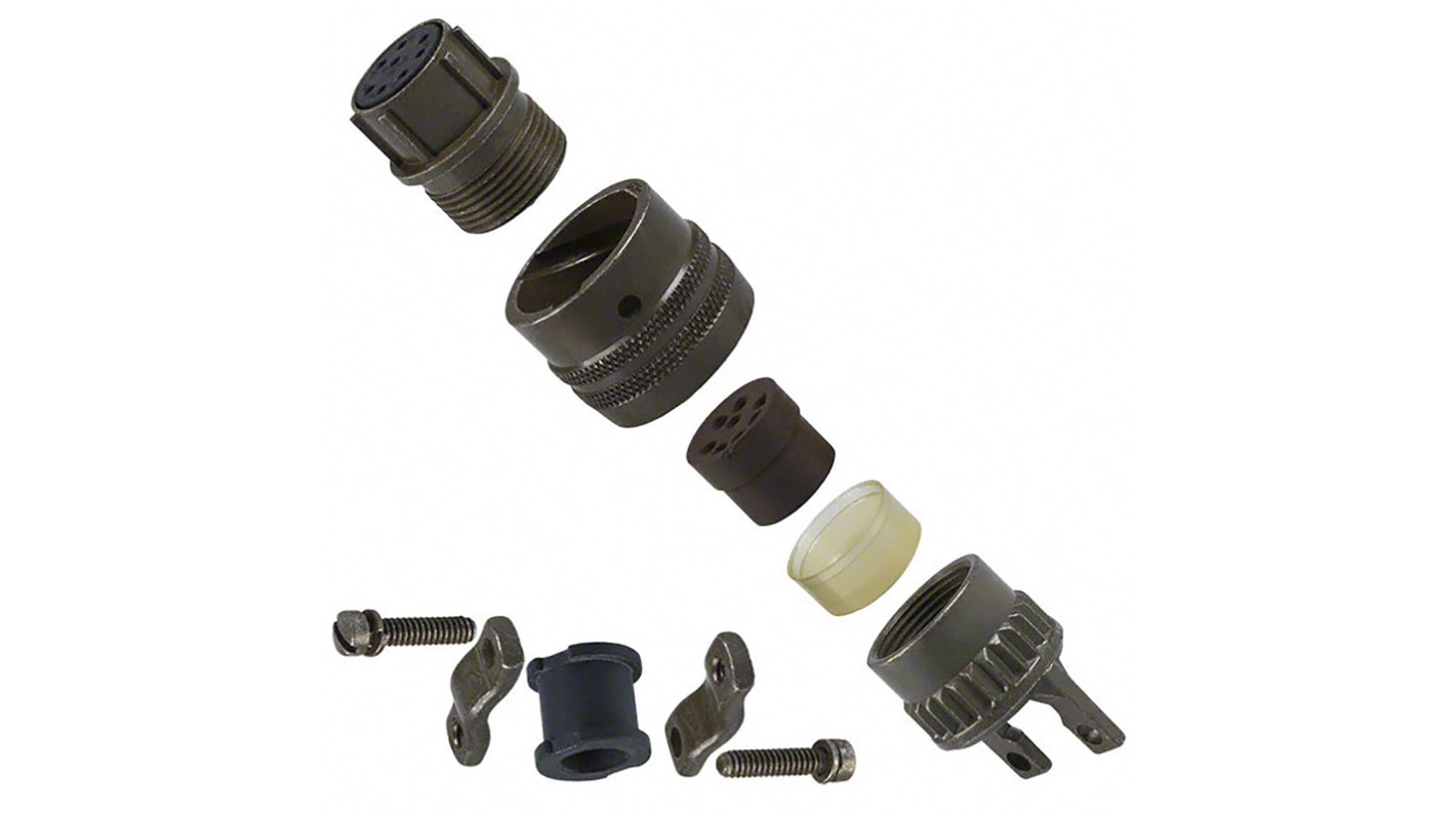 Amphenol Socapex, PT, Copper Alloy 5 Way Cable Mount MIL Spec Circular Connector PlugGreen, Pin Contacts,Shell Size 14,