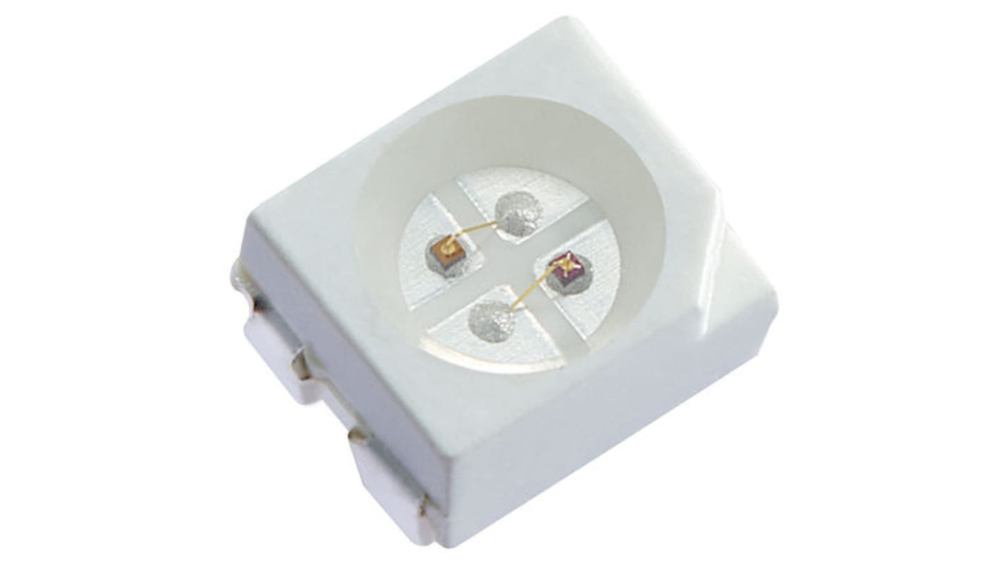 Kingbright SMD LED Grün, Rot 2,5 V, 120°, 4-Pin PLCC 4