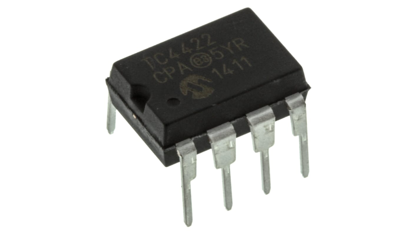 Microchip TC4422CPA MOSFET Gate Driver 1, 9 A, 18V 8-Pin, PDIP