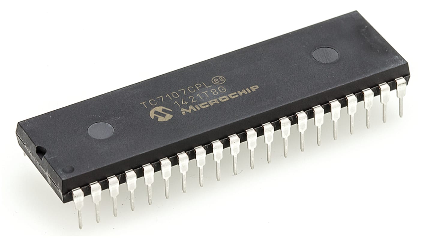 Microchip A/Dコンバータ, 3.5桁, ADC数:1, TC7107CPL